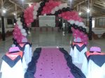 decorao com bales pink e preta