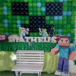 Minecraft ,fazemos o fundo tambm com o painel com o desenho do tema, se entrar em contato com antecedncia.