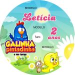 Adesivo cd personalizado: Galinha Pintadinha 1.